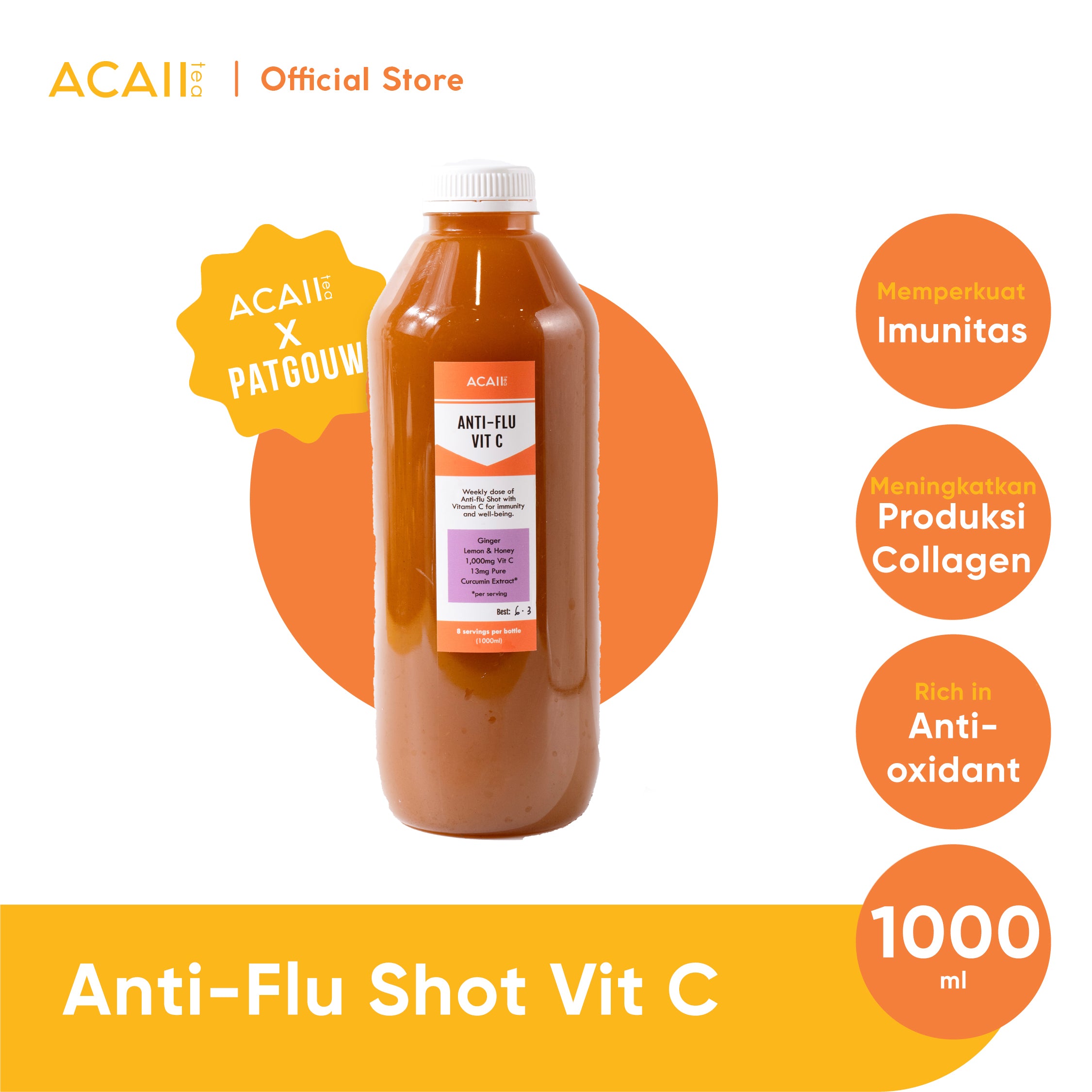 Anti-Flu Shot with Vit-c 1000ml – Acaii Tea